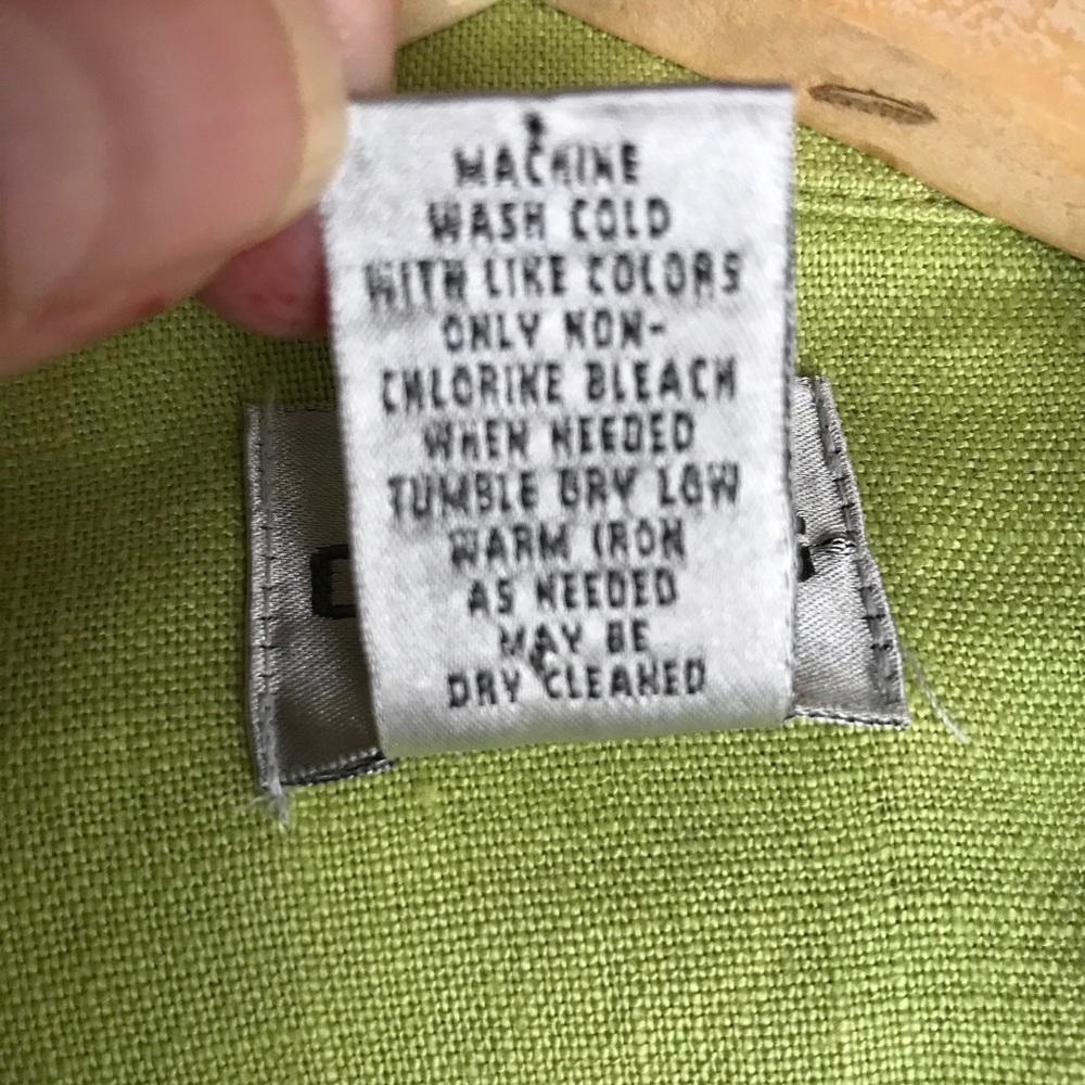 Chico’s 100% Linen Button Front 3/4 Sleeve Blazer - Picture 5 of 13